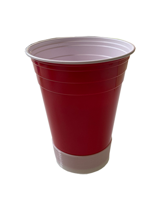 Beer Pong Becher mit Becheraufsatz